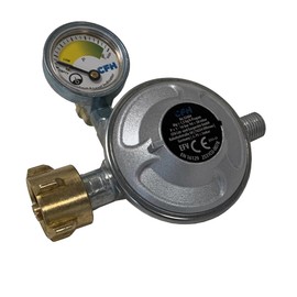 CFH Camping and Gas Barbecue Set 3-Piece Gas Barbecue Accessory Set with Gas Pressure Regulator Including Pressure Gauge and EFV, 80 cm Gas Hose and Gas Bottle Wrench