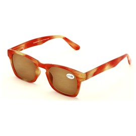 V.W.E. Non-Bifocal Outdoor Reading Sunglasses P3 Keyhole - Marble Readers Magnification (Orange, 2.00)