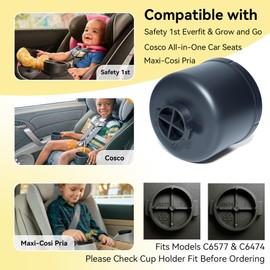 Cup Holder Replacement for Safety 1st EverFit/Grow and Go, for Maxi-COSI Pria, and for Cosco All-in-One Car Seats (Model C6577 & C6474) | Injection Molded OEM Quality Cup Holder (1 PCS)