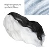 Black and White Short Curly Wig Women Cosplay Party Shoulder