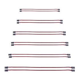 12Pieces Pieces 3-pin Servo Extension Cable Wire Cord Female to Male RC Servo Extension Cord Wire Connectors for Servo Extension Connection Control Board Remote Control Parts(6 Sizes)