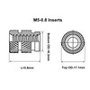 ShineNow Threaded Heat-Set Inserts Brass for Printed Plastic Parts M5