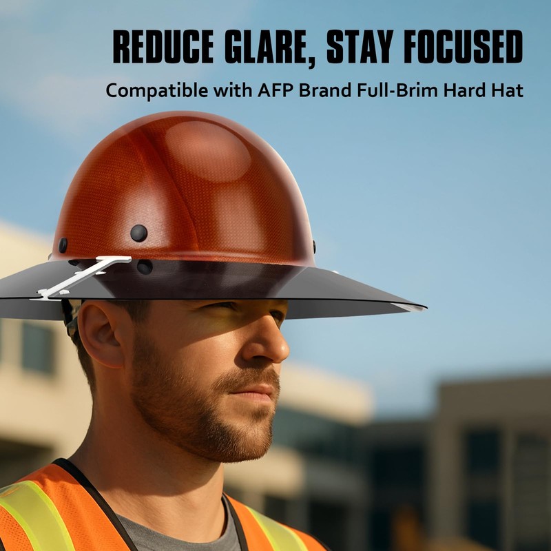 Glosaie Hard Hat Visor Compatible with AFP Full Brim Hard
