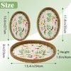 3 Pcs Oval Mother of Pearl Inlay Green Fish Decorative
