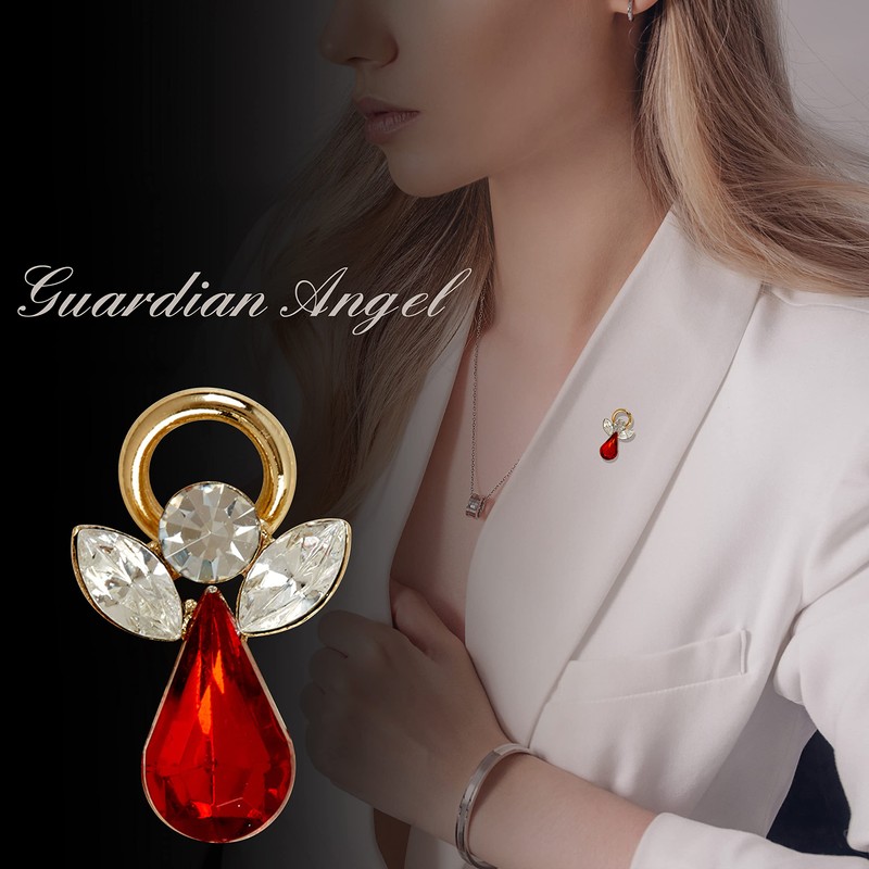 Guardian Angel July Birthstone Angel Pin With Gem Stone Sentimental