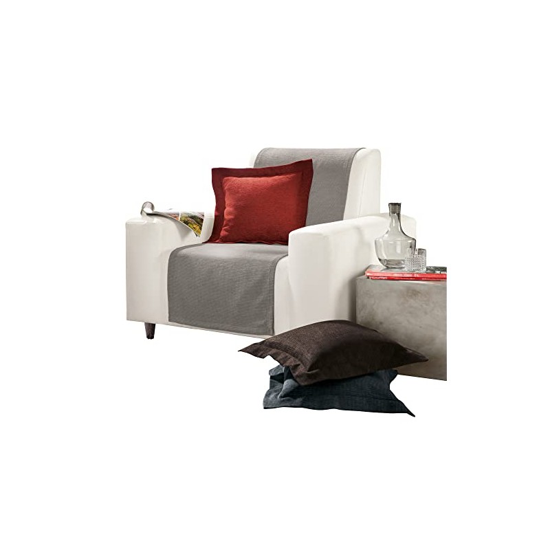 Erwin Müller Armchair and Sofa Protector Chenille Jacquard Light Grey/Black