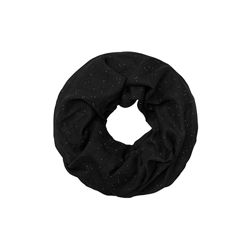 Soul-Cats Loop Scarf with Glitter in Beautiful Colours, black