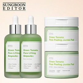 Ingredient Editor Green Tomato Ampoule 75ml x 2 bottles + Green Tomato Pore Pad 180ml x 2 / 성분에디터 그린토마토 앰플 75ml x 2병 + 그린토마토 모공패드 180ml 2개