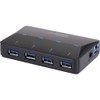 Renkforce 4+1 Port USB 3.0-Hub with Schnellladeport, with Status-LEDs black