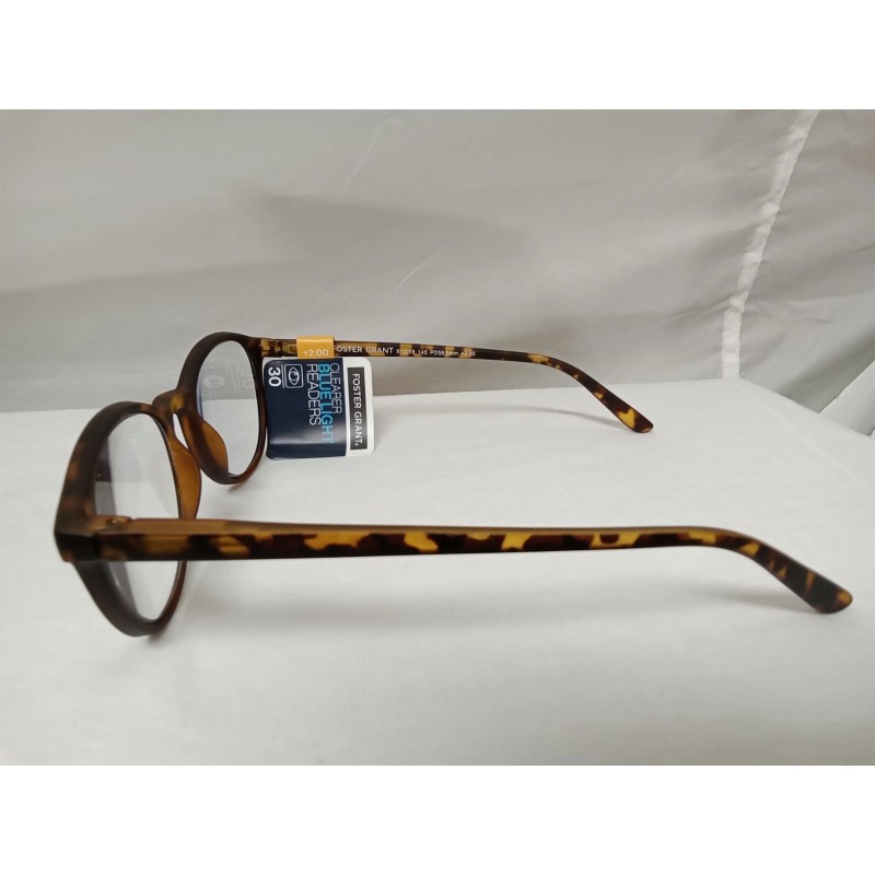 Foster Grant Mackie Tor Round BlueLight Readers W/ Soft Case