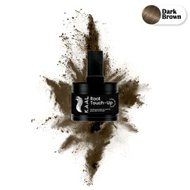 KAAL Hairline Powder for Concealing Hair Loss, Touch Up Powder for Hair Toppers, Eyebrows & Beards, Thinning Hair Fibers (Dark Brown)