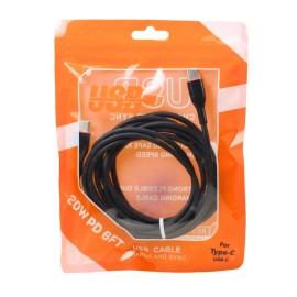 20W PD Fast Charge 6FT Type-C to Type-C Heavy-Duty Durable USB Charging Cable Universal Cell Phone Device Black Made in ChinaMaterial: Premium reinforced plastic, engineered for everyday durability, Feature: Durable heavy-duty flexible cord, fast 20W cha