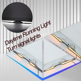 BINQIGOO 1Pcs Front Grille Lights LED Bar Switchback White&Amber LED Daytime Running Lights Compatible with Toyota Corolla Cross version S SE XSE 2022 2023 2024 Amber Sequential Turn Signal Light Kit