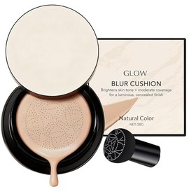 Base de Maquillaje en Cushion - Crema CC con Aplicador Hongo, Natural color                                                                           