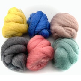 Revolution Fibers Dyed Wool Roving Top | Corriedale Collection of Unspun Fiber | Perfect for Hand Spinning, Needle Felting, Weaving and Crafting (Swedish Escape)