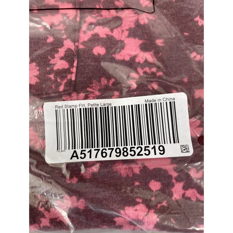 Cuddl Duds Petite Comfortwear Slim Pants Womens Large Red Stamp