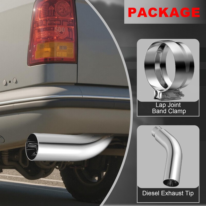 4 inch Diesel Exhaust, Exhaust Pipe Tip Elbow with a