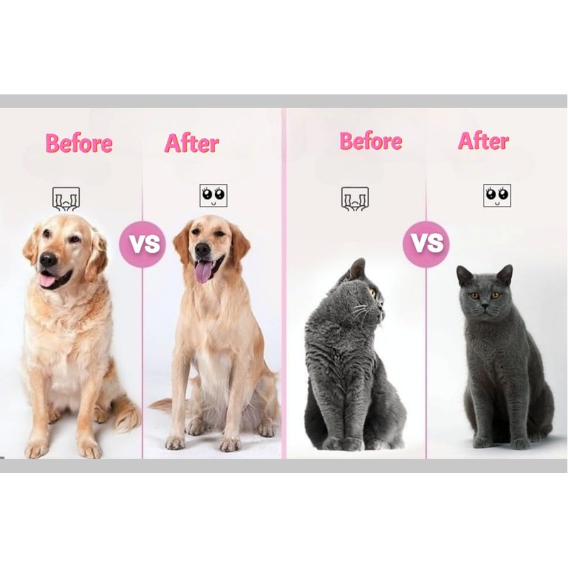 Pet Grooming Brush - Gentle Slicker for Removing Loose Undercoat,