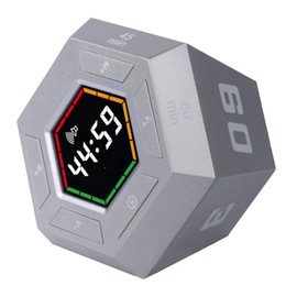 Lyaciomn Pomodoro, Productivity,3, 5, 15, 30, 45, 60 Minute Preset Smart Countdown, Time Management Tool Silver