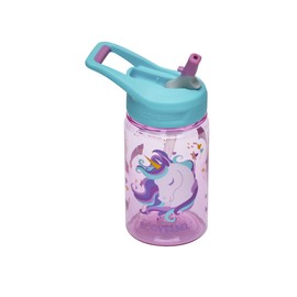 EcoVessel SPLASH Tritan Plastic Kids Water Bottle with Straw, Leak Proof Flip Top Lid, and Carry Handle Kids Cups Sports Water Bottle 12 oz (Unicorn)