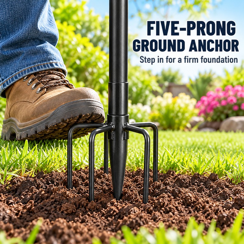 79 Inch Bird Feeder Pole, Heavy Duty 1 Inch Metal