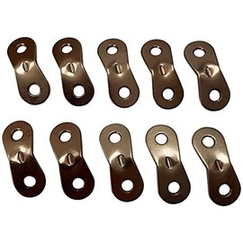 Merrowstore Aluminum Flexible Brackets, 10 Pieces, Rope Fixing, Length Adjustment, Copper 10 Pieces