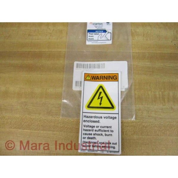 Clarion Safety H6010-BGWVPJ Warning Decals (Pack of 5)