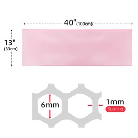 AggAuto Universal 40"x13" Car Grill Mesh - Aluminum Alloy Automotive Grille Insert Bumper Honeycomb Hole 6mm Spacing 1mm, One of the Most Multifunctional Shape Grids 100x33cm Pink