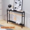 Timberer Narrow Console Table, 39.4” Sofa Table with Adjustable Shelf,