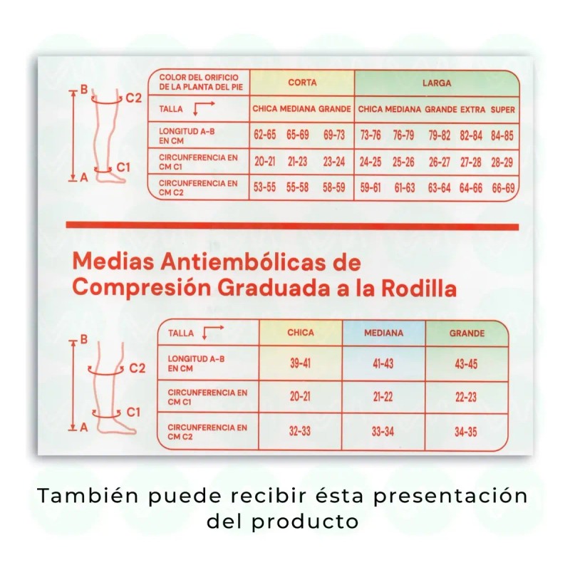 Medias Antiembólicas A La Rodilla (par) Prevaris Alfa