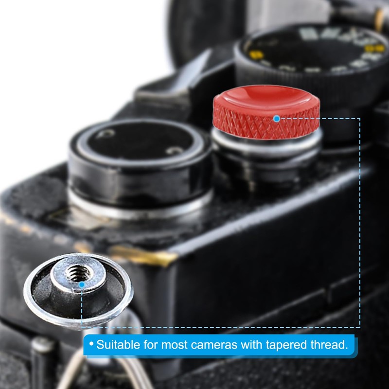 PATIKIL Camera Shutter Button Set of 3 Copper Camera Buttons