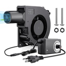 Peelanmall Blower Fan, Centrifugal Fan 12 V, AC 220 V Fan EC 240 V Turbine Turbo, with Controller for Household Appliances, Turbine Blower (120 x 32 mm (with Tube)