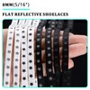 NDTEZUGT Flat Reflective Shoe Laces, 5/16"(8mm) Stylish Vibrant Cool Glow