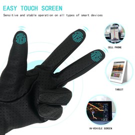 ZLUXURQ Women's Retro Soft Thin Lambskin Leather Touchscreen Driving Gloves with Mesh, (Pantalla táctil/Piel de oveja/Malla)