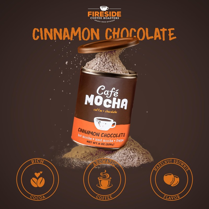 Fireside Coffee Cinnamon Chocolate Cafe Mocha - Instant Coffee Chocolate