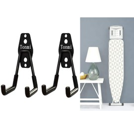 2Pcs Ironing Board Hook Wall Mount, Wall Mount Ironing Board Holder, Ironing Board Hanger Wall Mount, Ironing Board Wall Mount, for Laundry Rooms, Utility Rooms, Closetssaving, No Ironing Board