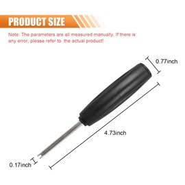 LHDOS 2PCS Tire Valve Core Torque Tool, Single Head Valve Core Removal Tool, Schrader Valve Core Remover Installer Tool to Avoid TPMS Damage, Auto Tire Repair Tool (2Pcs Valve Core Torque Tool)