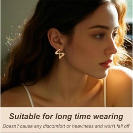 CORIXTAL Earrings for Women Spiral threader Earrings 14K gold earrings hand bent dangle earrings for Women Multiple Styles Jewelry for Birthday Party Jewelry