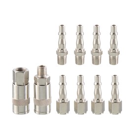 ORAZIO 10PCs 1/4" BSP Air Line Compressor Hose Quick Coupler Connector Couplings Male and Female Fittings Garage Tools 23022016