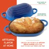 Enameled Cast Iron Bread Oven 2 Qt (Blue), Non-Stick Single