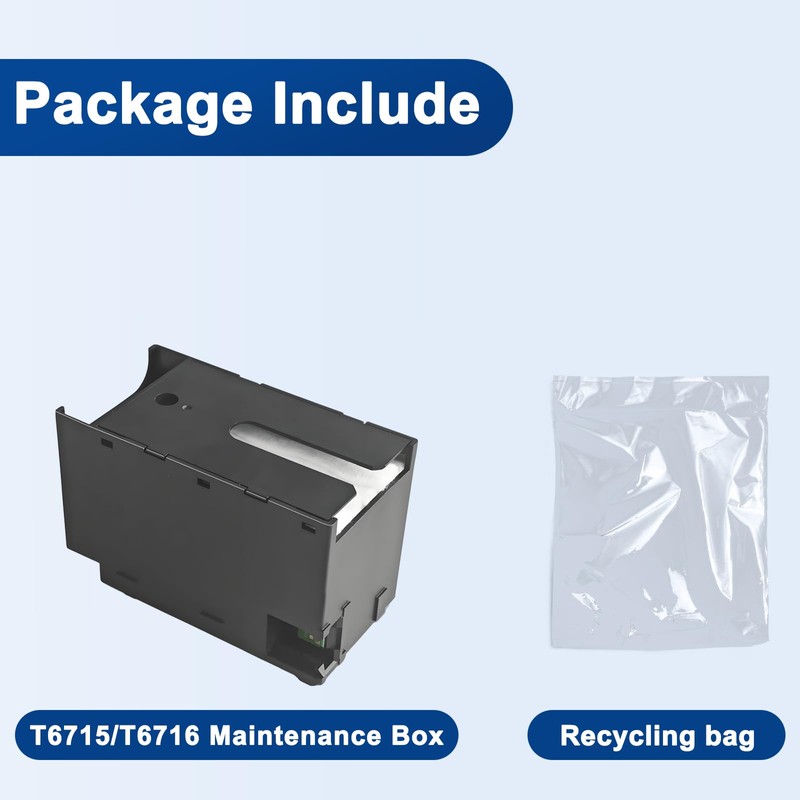 KSUMEI T6715 T6716 Remanufactured Ink Maintenance Box Tank Compatible with