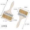 Paint Brush Set, Flat Brush with Wooden Handle, Varnish Brush,