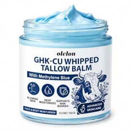 25,000ppm GHK-Cu - Bálsamo de Sarga de Carne de Cobre, Péptido de Cobre con Azul de Metileno, 4oz | Hidratante natural antienvejecimiento con miel de manuka y vitamina E para pieles maduras, secas y sensibles