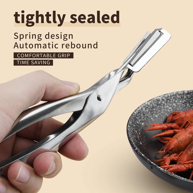 2024 Upgraded Crawfish Peeler - easily removes tail meat, protects