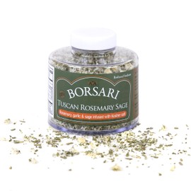 Borsari New Tuscan Rosemary Sage Seasoned Salt Blend - Gourmet Seasonings With Herbs and Spices - All Natural Seasoning for Cooking (Tuscan Rosemary Sage 3.2oz (Pack of 1))
