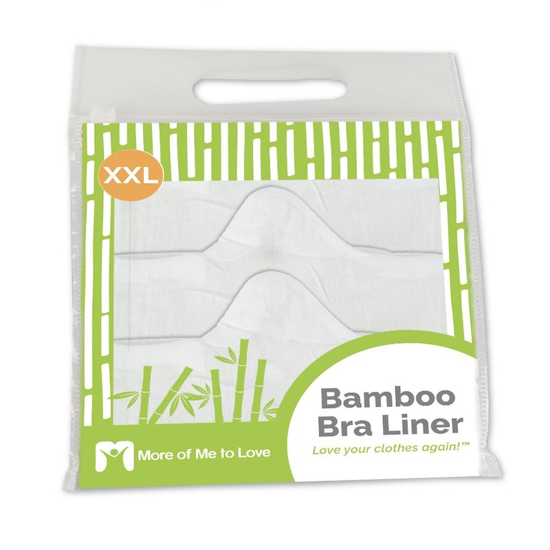 Bamboo Bra Liner 3-Pack XX-Large White by More of Me
