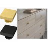Brainerd 4-Pack Square 1.1-in Square Cabinet Knob - Brushed Brass