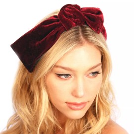 Kristin Perry Velvet Knotted Bow Headband