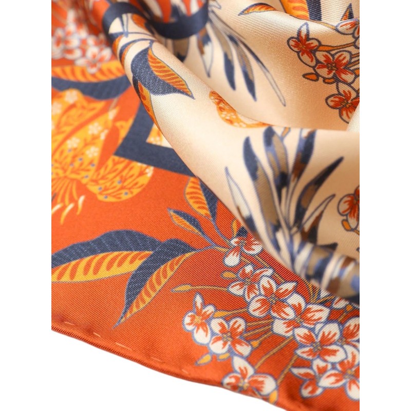 Prettystern Men's Lady Pure Silk Bandana Handrolled Silk Neckerchief Unisex