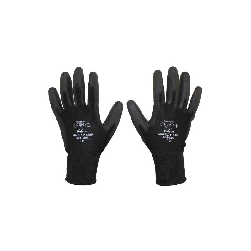 12 Pairs - POLYCO Matrix P Grip - Black PU